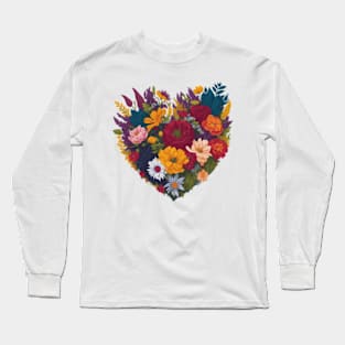 Floral Heartwarming Embrace - Summer Flowers Long Sleeve T-Shirt